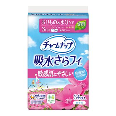 チャームナップ 吸水さらフィ パンティライナー ふんわり肌 3cc 17.5cm