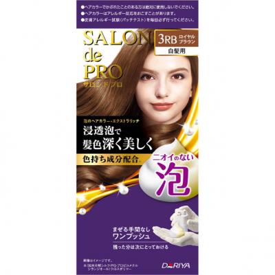 サロンドプロ 泡のヘアカラー・エクストラリッチ 白髪用 3RB ロイヤルブラウン