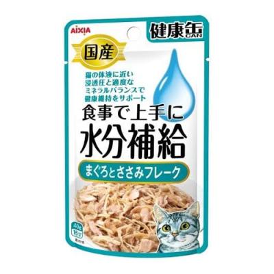 アイシア 国産 健康缶パウチ 水分補給 まぐろとささみフレーク