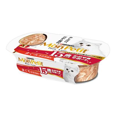 ピュリナ モンプチ プチリュクス カップ 15歳以上用 かがやきサポート まぐろ ささみ添え