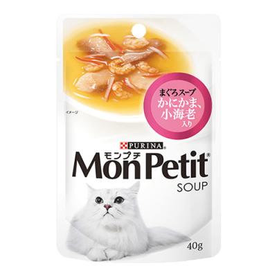 ピュリナ モンプチ まぐろスープ かにかま、小海老入り