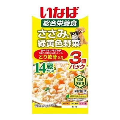 いなば 犬用総合栄養食 ささみと緑黄色野菜 14歳からのとり軟骨入り