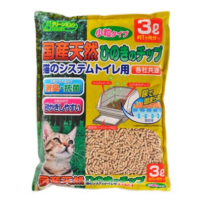 クリーンミュウ 国産天然ひのきのチップ 猫砂 小粒タイプ