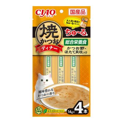 いなば CIAO焼かつおディナーちゅ〜る(ちゅーる) かつお節・ほたて貝柱入り