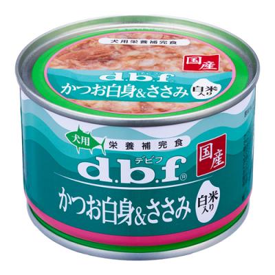 dbf(デビフ) 缶詰 犬用栄養補完食 かつお白身&ささみ 白米入り