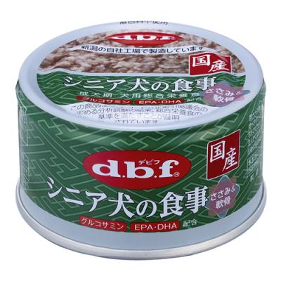 dbf(デビフ) 缶詰 犬用総合栄養食 シニア犬の食事 ささみ&軟骨