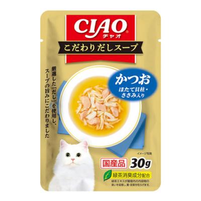 いなば CIAO(チャオ) こだわり だしスープ かつお ほたて貝柱・ささみ入り
