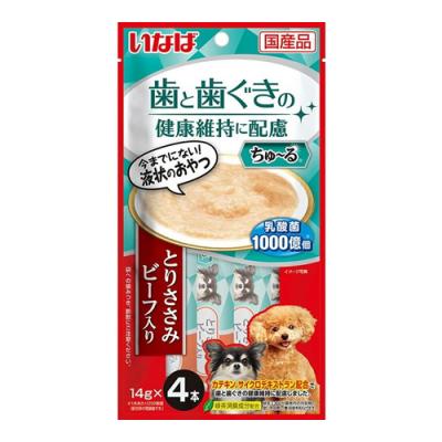 いなば 犬用 歯と歯ぐきの健康維持に配慮ちゅ～る(ちゅーる) とりささみ ビーフ入り