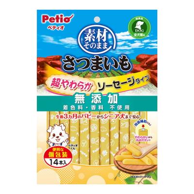 ペティオ 犬用 素材そのまま さつまいも 超やわらかソーセージタイプ