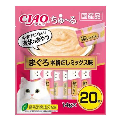 いなば 猫用おやつ CIAOちゅ〜る(チャオちゅーる) まぐろ 本格だしミックス味