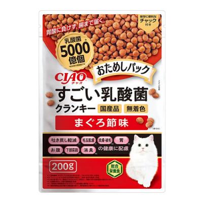 いなば 猫用 CIAO(チャオ)すごい乳酸菌クランキー おためしパック まぐろ節味 