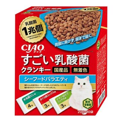 いなば 猫用 CIAO(チャオ)すごい乳酸菌クランキー シーフードバラエティ 