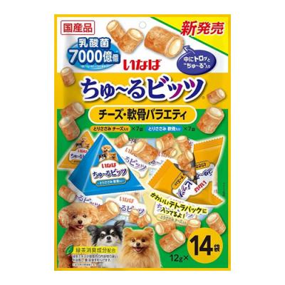 いなば 犬用おやつ ちゅ〜る(ちゅーる)ビッツ 乳酸菌7000億個 チーズ・軟骨バラエティ