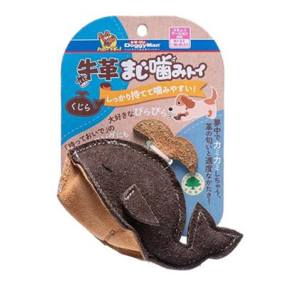 ドギーマン 犬用おもちゃ 牛革まじ噛みトイ くじら