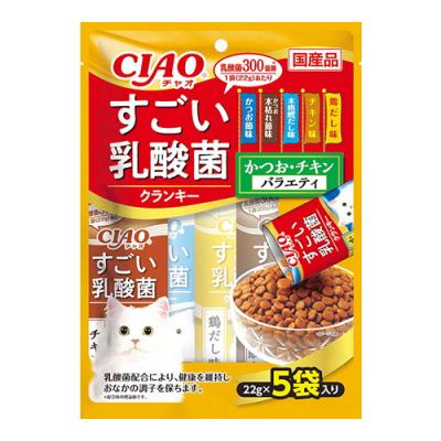 いなば 猫用 CIAO(チャオ)すごい乳酸菌クランキー かつお・チキンバラエティ