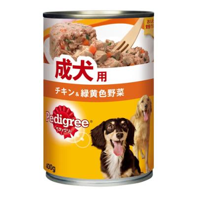 Pedigree(ペディグリー) ウェット 缶 成犬用 ローフタイプ チキン&緑黄色野菜