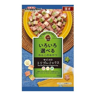 ドギーマン 犬用おやつ ドギースナックバリュー サイコロトリプルミックス