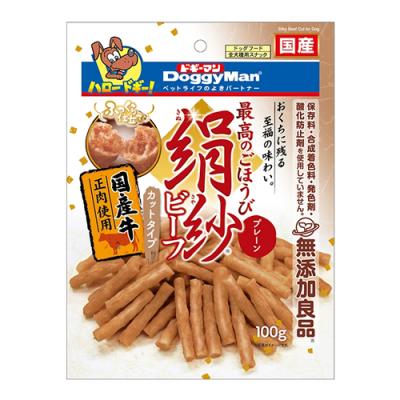 ドギーマン 犬用おやつ 絹紗 ビーフ カットタイプ プレーン
