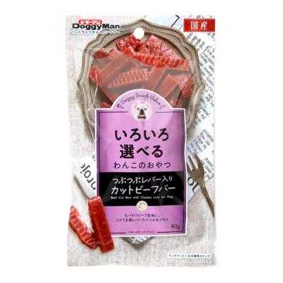 ドギーマン 犬用おやつ ドギースナックバリュー つぶつぶレバー入りカットビーフバー