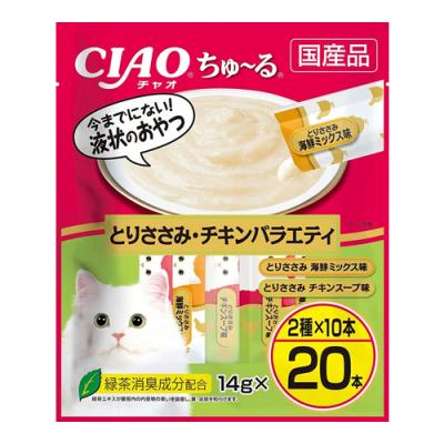 いなば 猫用おやつ CIAOちゅ〜る(チャオちゅーる) とりささみ・チキンバラエティ