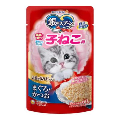 銀のスプーンパウチ総合栄養食 健康に育つ子ねこ用 まぐろ・かつお