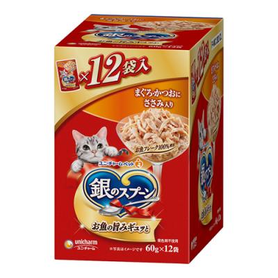 銀のスプーン 猫用パウチ まぐろ・かつおにささみ入り