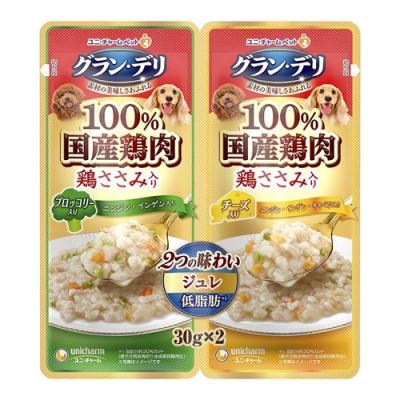 グラン・デリ パウチ 2つの味わい 成犬用 ジュレ ブロッコリー&チーズ