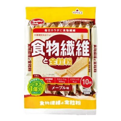 食物繊維と全粒粉ウエハース メープル味