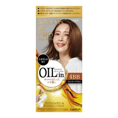 サロンドプロ オイルリッチクリームヘアカラー 白髪用 4BB スタンダードブラウン