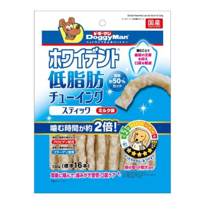 ドギーマン ホワイデント 低脂肪 チューイングスティック ミルク味