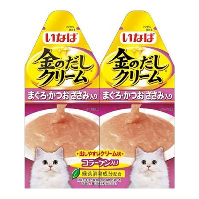 いなば 猫用 金のだしクリーム まぐろ・かつお ささみ入り