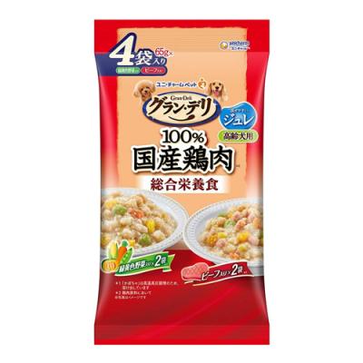 グラン・デリ 100%国産鶏肉パウチ 総合栄養食ジュレ 高齢犬用
