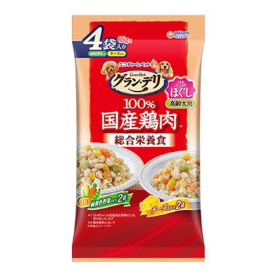 グラン・デリ 100%国産鶏肉パウチ 総合栄養食ほぐし 高齢犬用