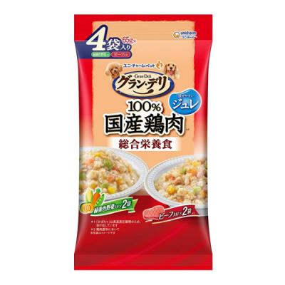 グラン・デリ 100%国産鶏肉パウチ 総合栄養食ジュレ 成犬用