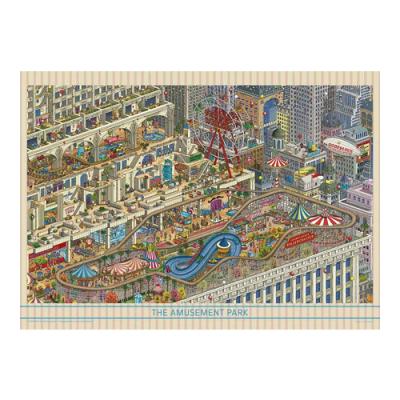 やのまん500ピースジグソーパズル 05-1074 ビルの上の遊園地