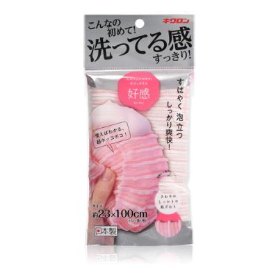 キクロン あわざわり ボディタオル好感 ピーチピンク