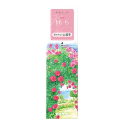 カメヤマ 煙の少ないお線香 花げしきプチ  ばら