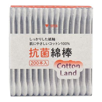 コットンランド抗菌綿棒 紙箱入り