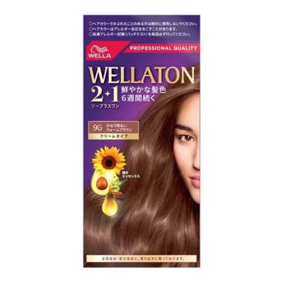 ウエラトーン2+1 (ツープラスワン) クリームタイプ 9G かなり明るいウォームブラウン