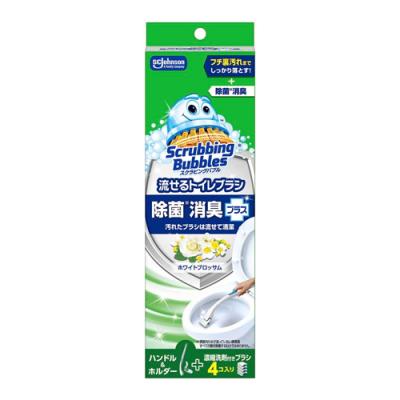 スクラビングバブル 流せるトイレブラシ 除菌消臭プラス ホワイトブロッサム