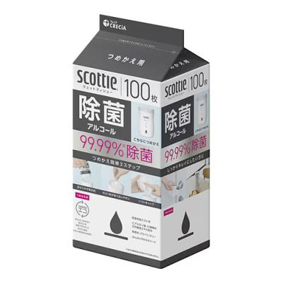 スコッティ ウェットティシュー 除菌 アルコール