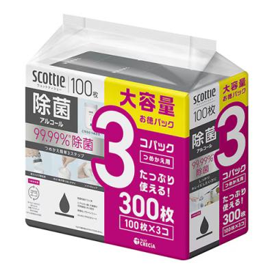 スコッティ ウェットティシュー 除菌 アルコール