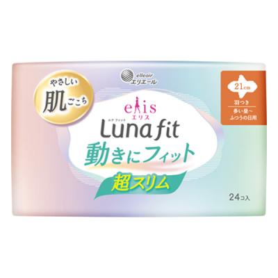 エリス 素肌のきもち ルナフィット超スリム 多い昼～ふつうの日用 羽つき 21cm