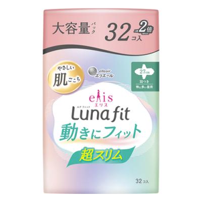 エリス 素肌のきもち ルナフィット超スリム 特に多い昼用 羽つき 27cm