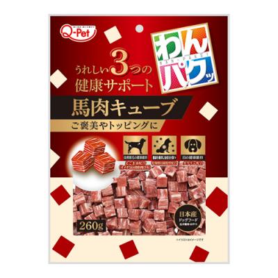 九州ペットフード 犬用 Q-Pet わんパクッ 馬肉キューブ