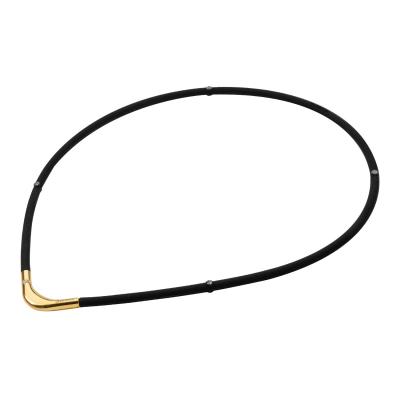 phiten(ファイテン) RAKUWA 磁気チタンネックレス S-2 55cm ブラック×ゴールド