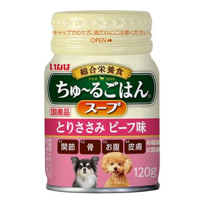 いなば 犬用総合栄養食 ちゅ～る(ちゅーる)ごはんスープ とりささみ ビーフ味