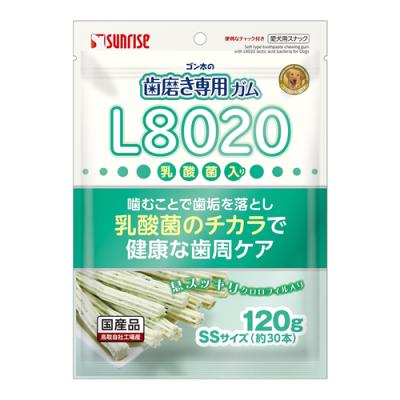 サンライズ 犬用 ゴン太の歯磨き専用ガム L8020乳酸菌入り クロロフィル入り SSサイズ