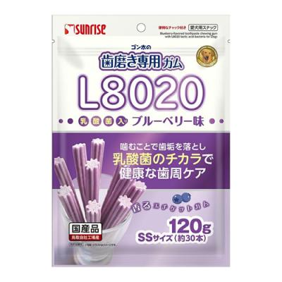 サンライズ 犬用 ゴン太の歯磨き専用ガム L8020乳酸菌入り ブルーベリー味 SSサイズ
