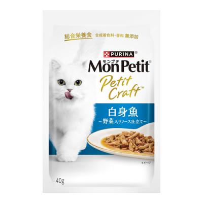 モンプチ 猫用パウチ プチクラフト 白身魚 野菜入りソース仕立て